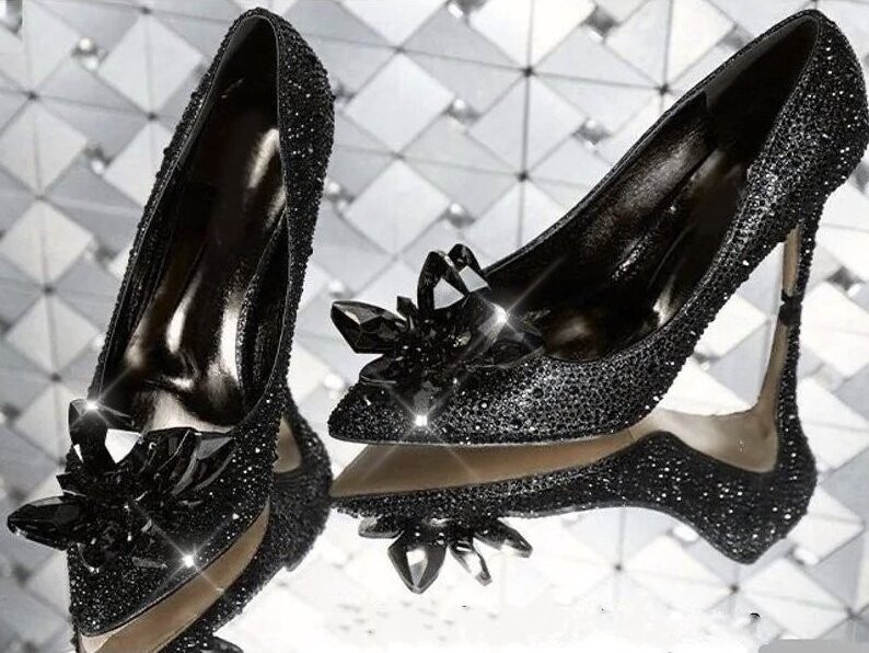 Swarovski Crystal Rhinestone Cinderella Bling Wedding Shoes