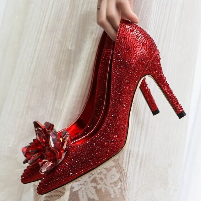 Swarovski Crystal Rhinestone Cinderella Bling Wedding Shoes