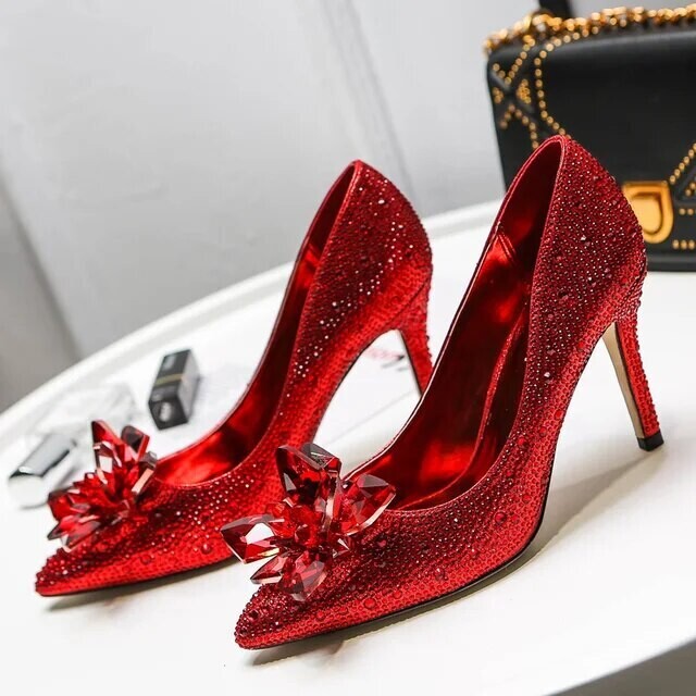 Swarovski Crystal Rhinestone Cinderella Bling Wedding Shoes