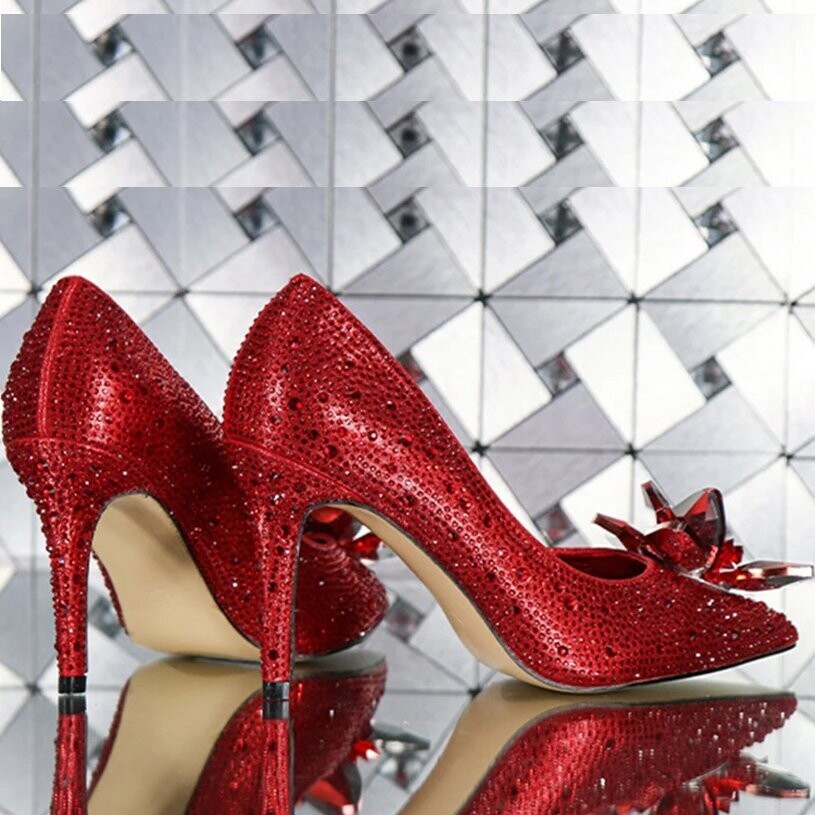 Swarovski Crystal Rhinestone Cinderella Bling Wedding Shoes