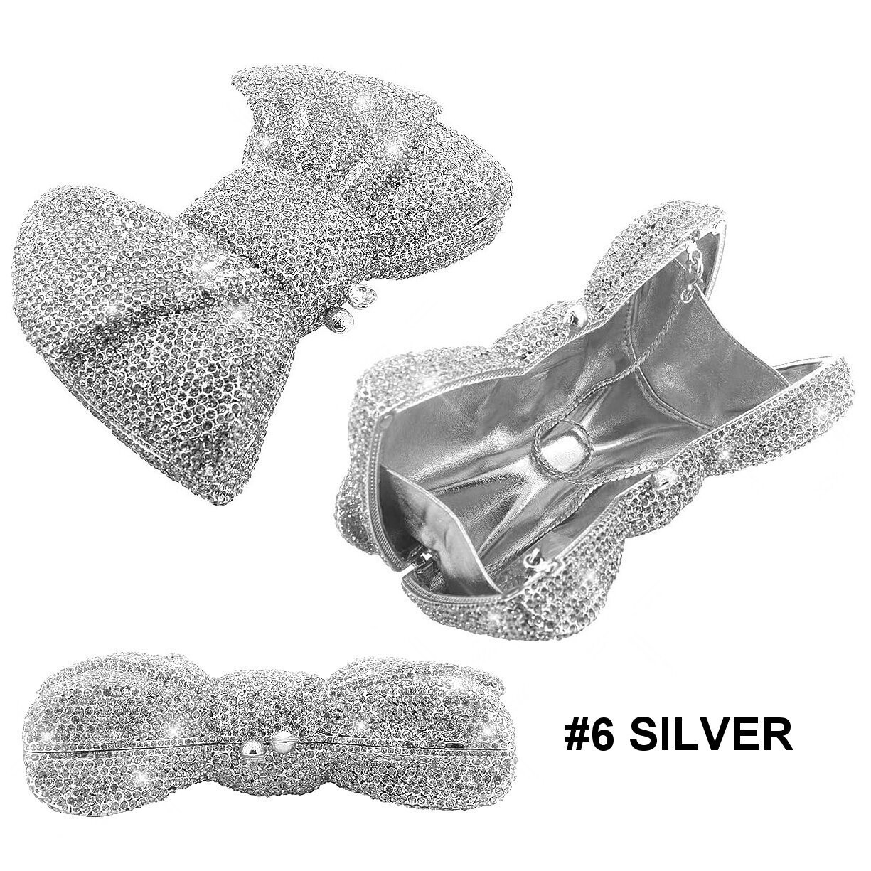 Swarovski Crystal Rhinestone Bling Bow Purse