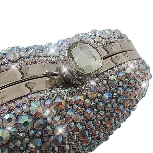 Swarovski Crystal Rhinestone Bling Shoulder Bag Heart Purse