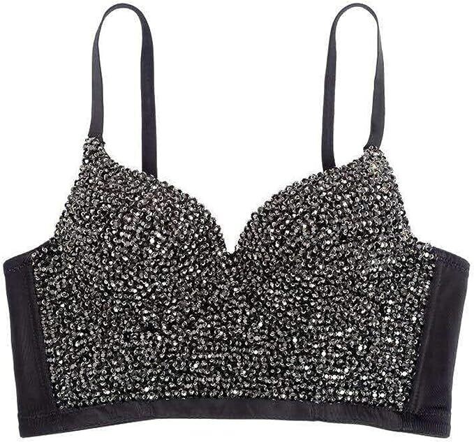 Swarovski Crystal Rhinestone Bling Blue Bustier Top