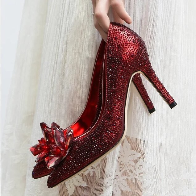 Swarovski Crystal Rhinestone Cinderella Bling Wedding Shoes
