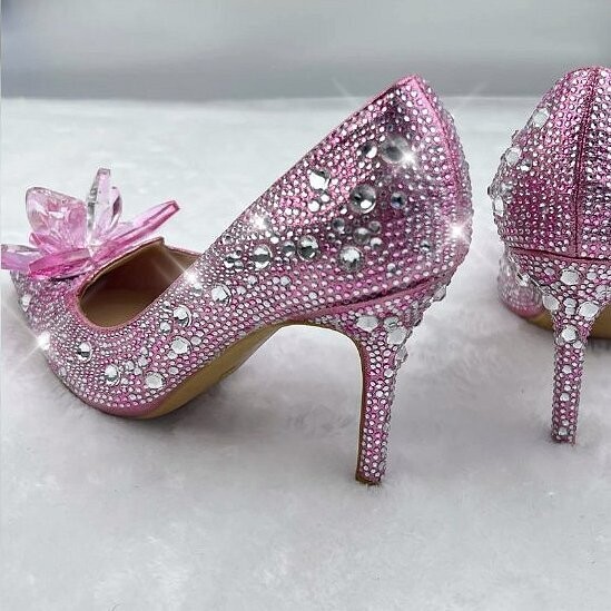 Swarovski Crystal Rhinestone Cinderella Bling Wedding Shoes