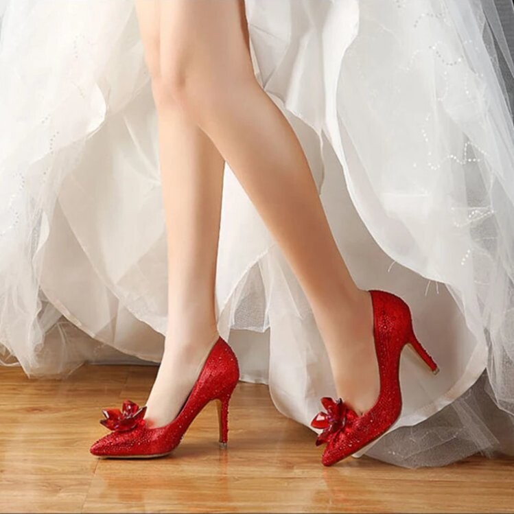 Swarovski Crystal Rhinestone Cinderella Bling Wedding Shoes