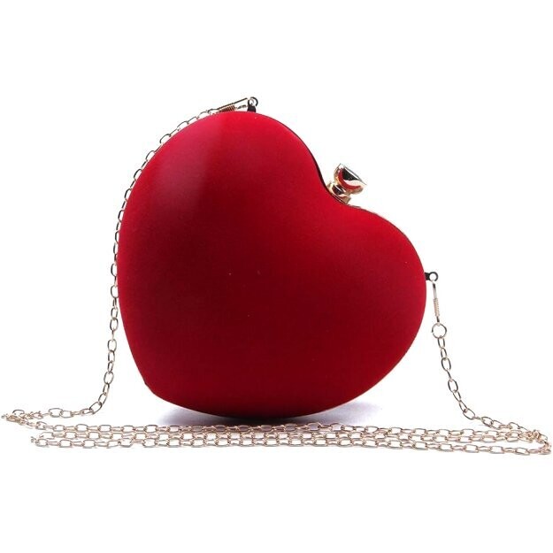 Red Velvet Gown With Bling Crystal Rhinestone Necklace Set