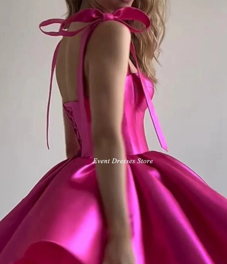 Beautiful Short Satin Prom Dress Wedding Cocktail Party