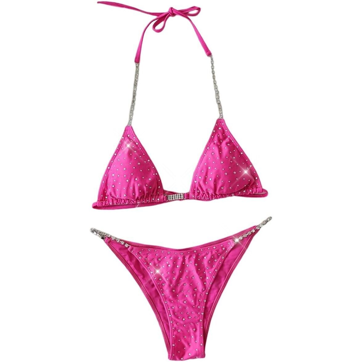 Swarovski Crystal Rhinestone Bling Bikini Swimsuit