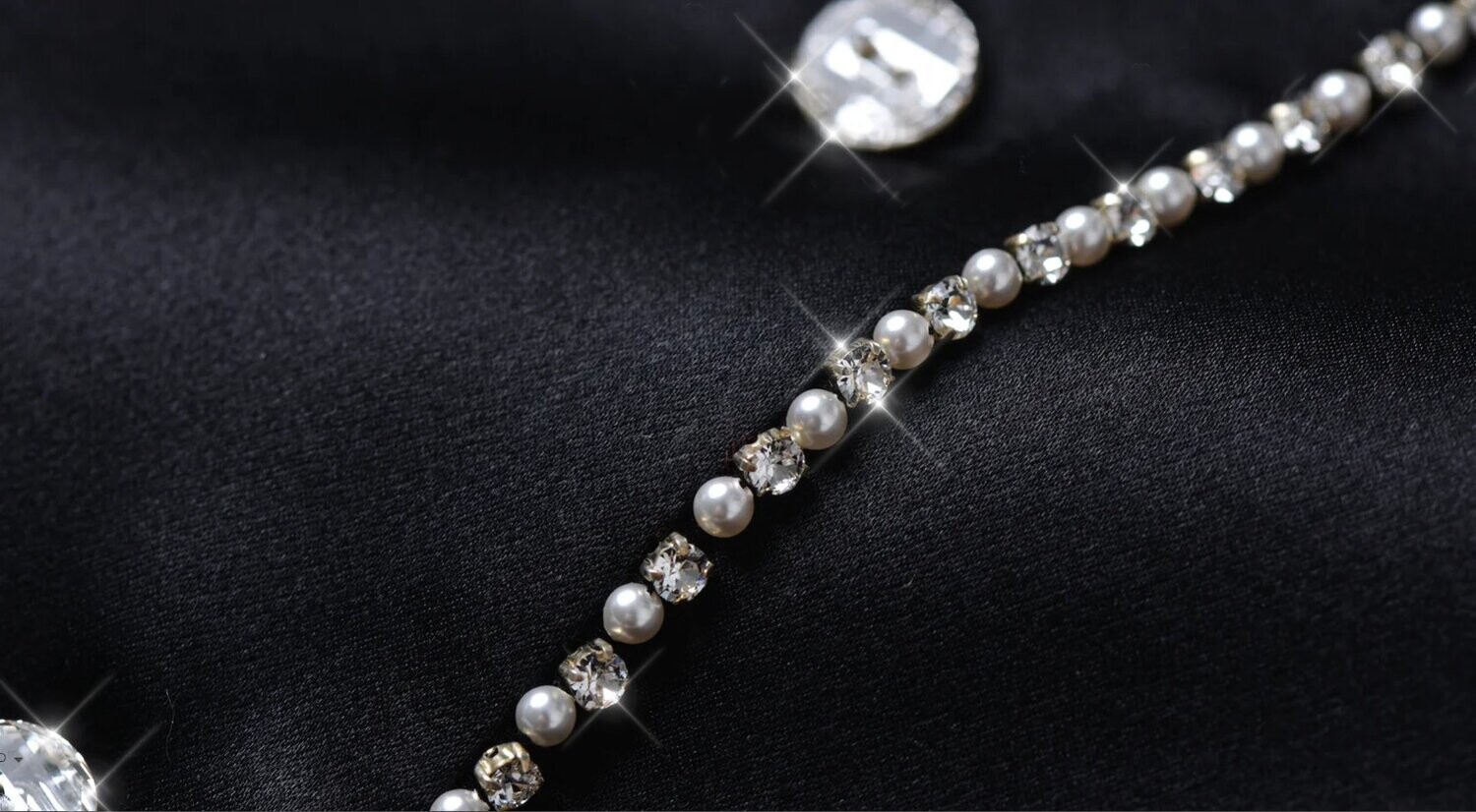 Swarovski Crystal Rhinestone Bling Silk Pajamas: Personalize