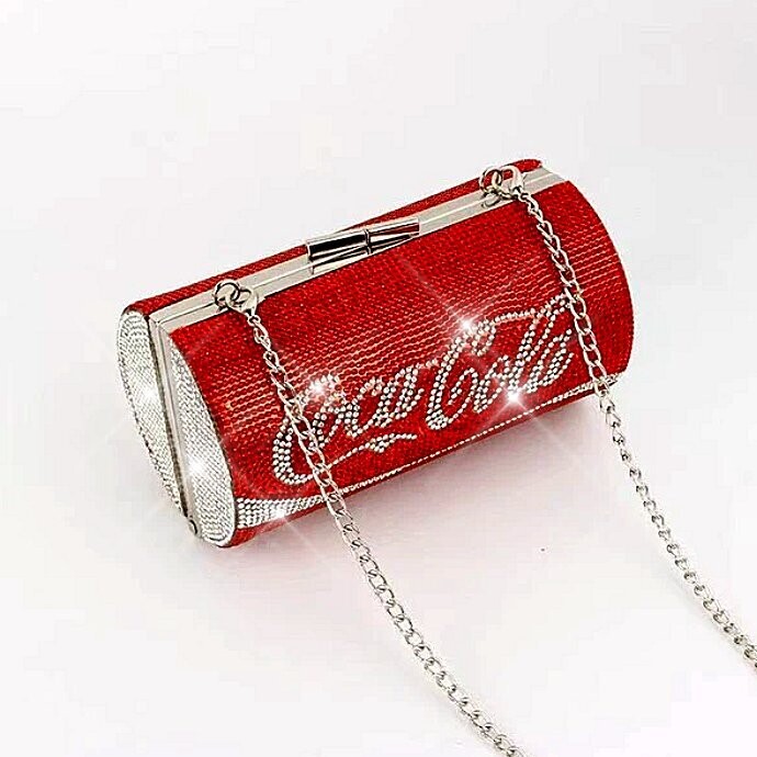 Swarovski Crystal Rhinestone Bling Coca Cola Purse Shoulder Bag
