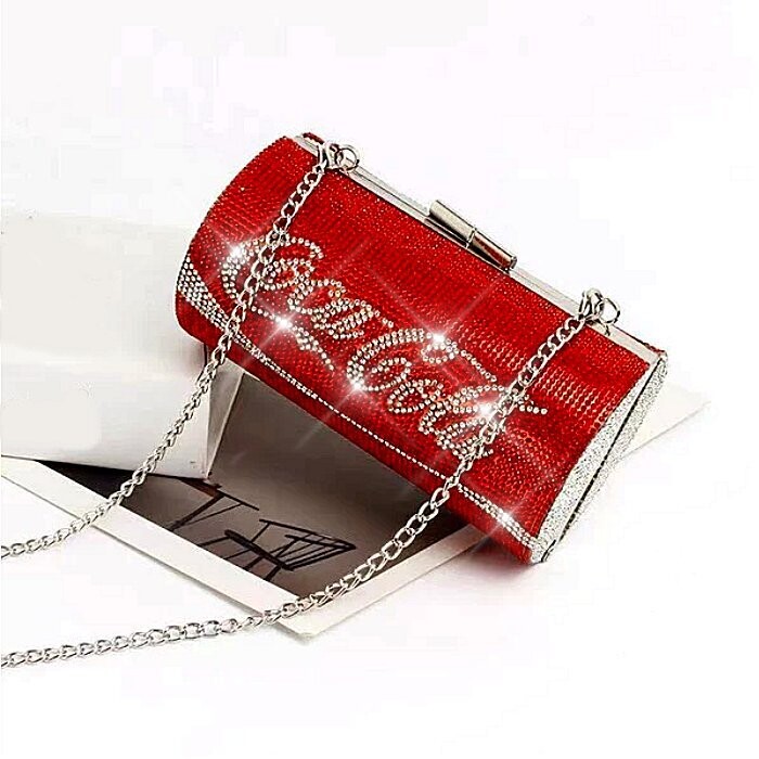 Swarovski Crystal Rhinestone Bling Coca Cola Purse Shoulder Bag