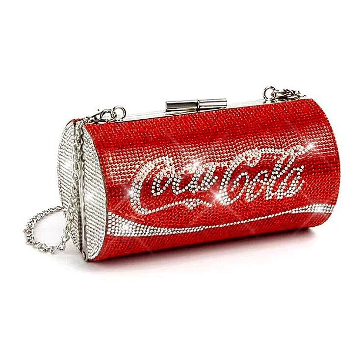 Swarovski Crystal Rhinestone Bling Coca Cola Purse Shoulder Bag