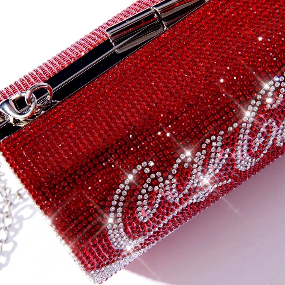 Swarovski Crystal Rhinestone Bling Coca Cola Purse Shoulder Bag