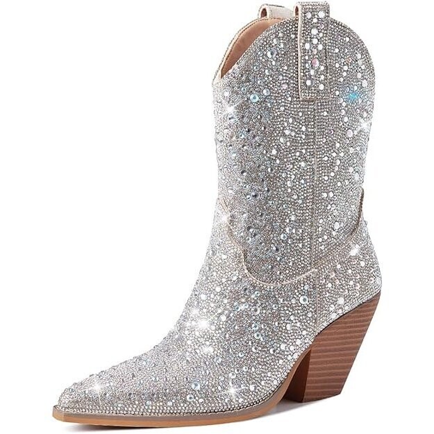 Swarovski Crystal Rhinestone Bling Cowboy Boots