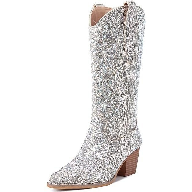 Swarovski Crystal Rhinestone Bling Cowboy Boots