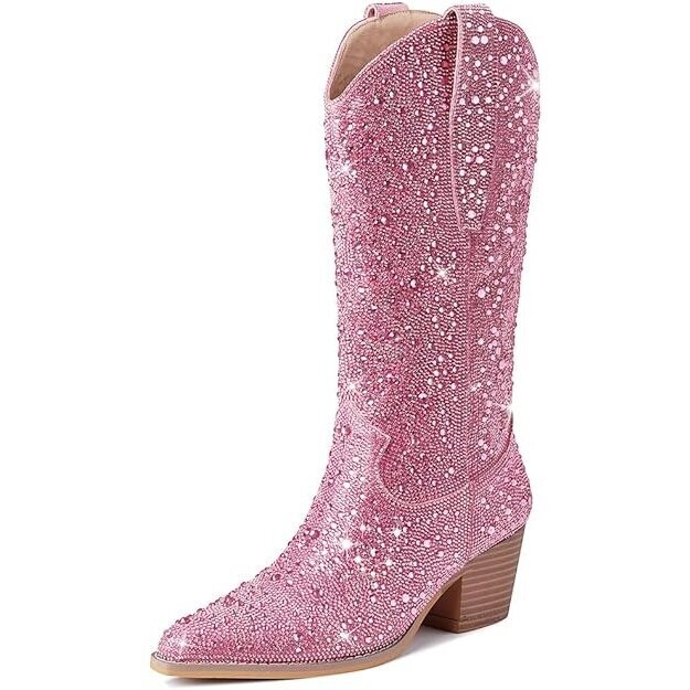 Swarovski Crystal Rhinestone Bling Cowboy Boots