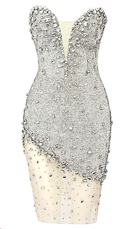 Swarovski Crystal Rhinestone Bling Dress: Helena