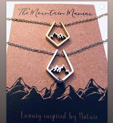 Mountain peak geometric necklace