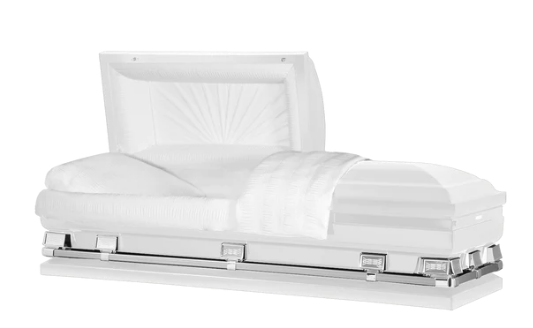 Oversized Osiris XL White Casket - Exquisite Caskets