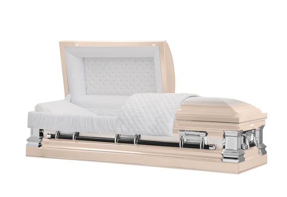 Exquisite Series Pink Stainless Steel Casket - Exquisite Caskets