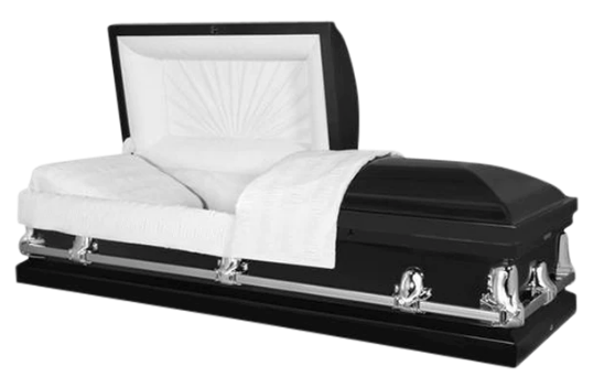 Delta Series Black Steel Casket - Exquisite Caskets