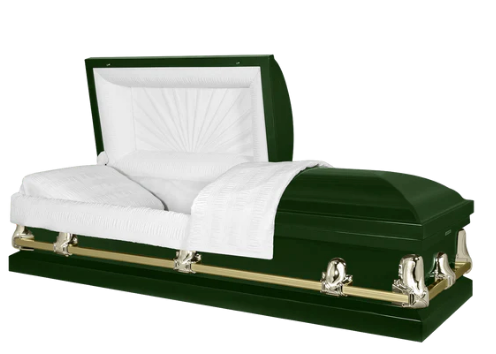 Delta Series Green Steel Casket - Exquisite Caskets