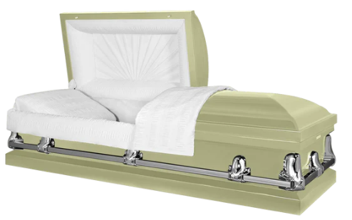 Delta Series Soft Yellow Steel Casket - Exquisite Caskets