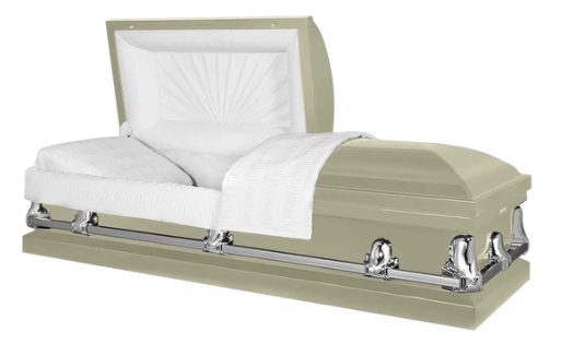 Delta Series Almond Steel Casket - Exquisite Caskets