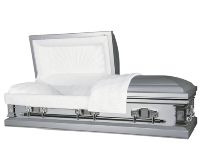 Taffeta Series Silver Steel Casket - Exquisite Caskets