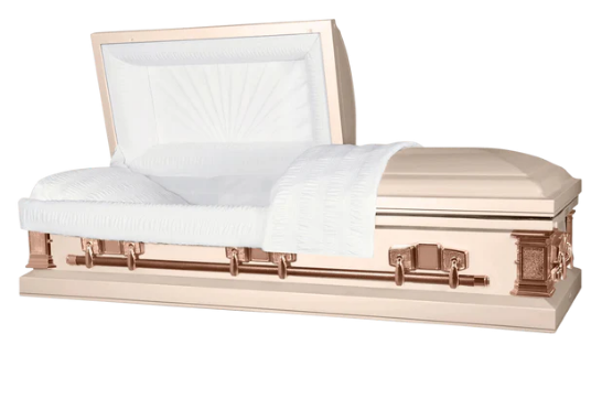 Taffeta Series Pink Steel Casket - Exquisite Caskets