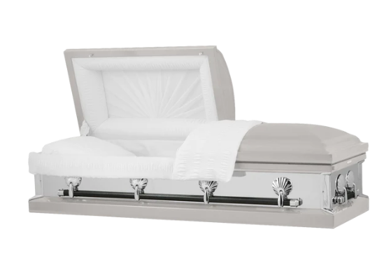 Amber Series Silver Steel Casket - Exquisite Caskets