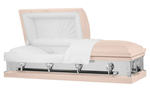 Amber Series Pink Steel Casket - Exquisite Caskets
