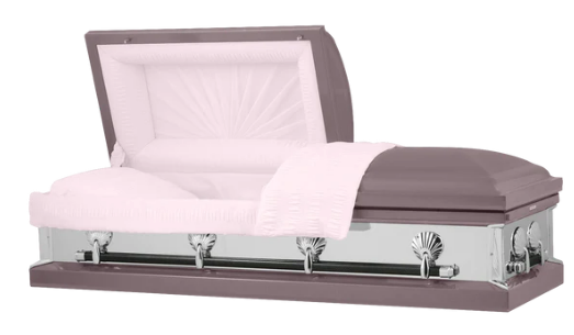 Amber Series Orchid Steel Casket - Exquisite Caskets