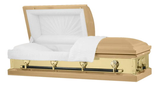 Amber Series Gold Steel Casket - Exquisite Caskets