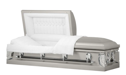 Dover Series Silver Steel Casket - Exquisite Caskets