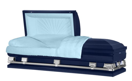 Oversized Osiris XL Dark Blue Casket - Exquisite Caskets