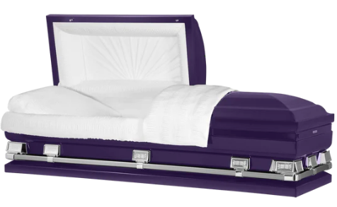 Oversized Osiris XL Purple Casket, Head Panel: Sunburst