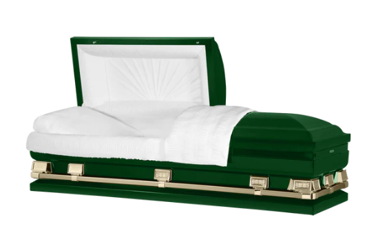 Oversized Osiris XL Green Casket, Head Panel: Sunburst