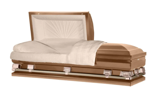 Oversized Osiris XL Copper Casket, Head Panel: Sunburst