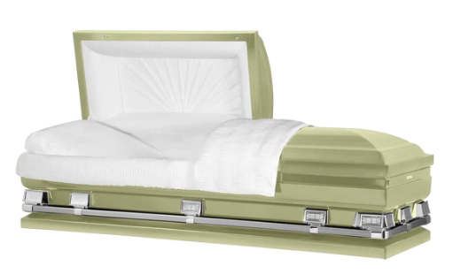Oversized Osiris XL Soft Yellow Casket - Exquisite Caskets