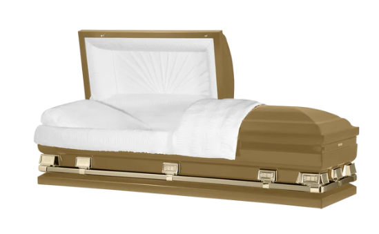 Oversized Osiris XL Gold Casket, Head Panel: Sunburst