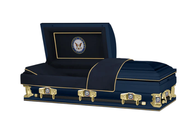 Oversized Veteran XL Exclusive (NAVY) Casket - Exquisite Caskets