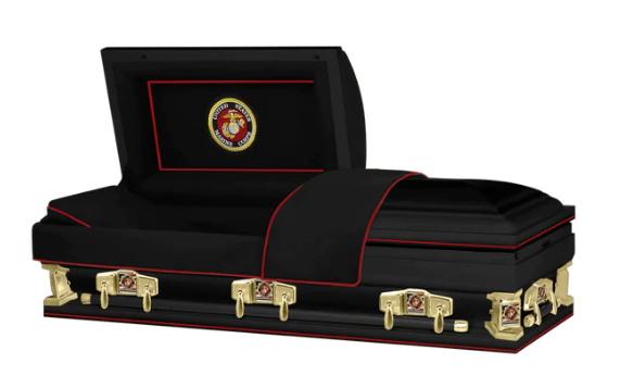 Oversized Veteran XL Exclusive (MARINES) Casket - Exquisite Caskets