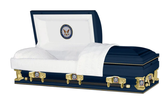 Oversized Veteran XL (NAVY) Casket - Exquisite Caskets