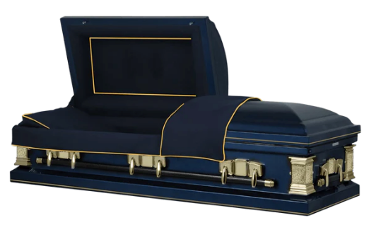 Citizen Dark Blue/Gold Military Casket - Exquisite Caskets
