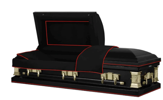 Citizen Black/Red Military Casket - Exquisite Caskets
