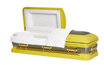 Kali Series Bright Yellow Steel Casket
