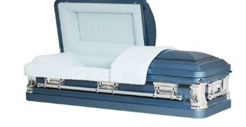 Kali Series Light Blue Steel Casket