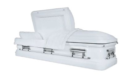 Kali Series White Steel Casket